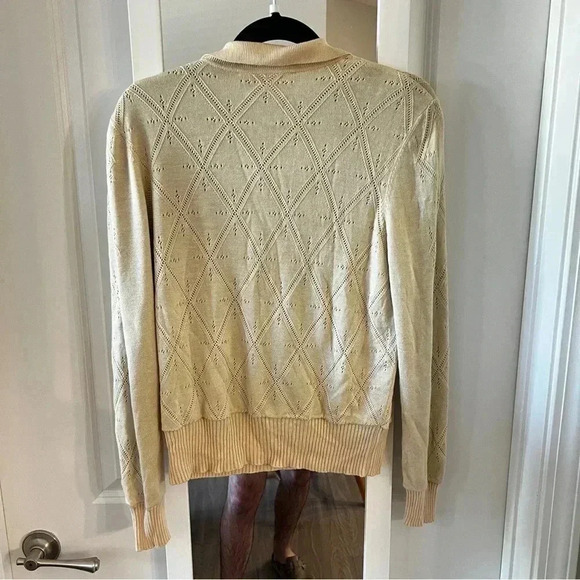 Cream Button-Up Women's Sweater - Picture 4 of 4